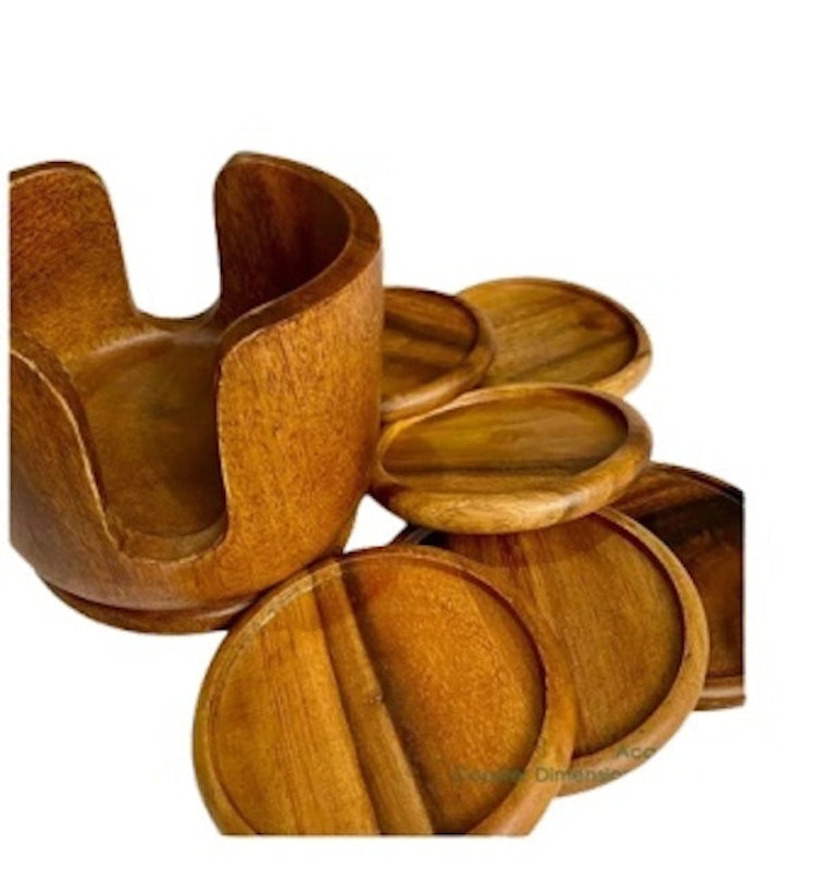 Coaster Set With Holder 1