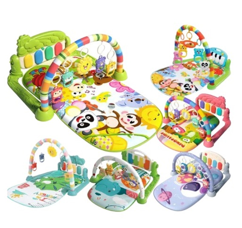 Baby Music Rack Play Mat Gym Crawling Game Kids Pad Early Education Crawling Toy Gym 3