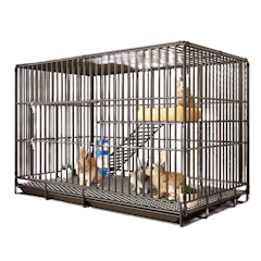 Heavy Duty Foldable Rabbit Cage With Poop Tray