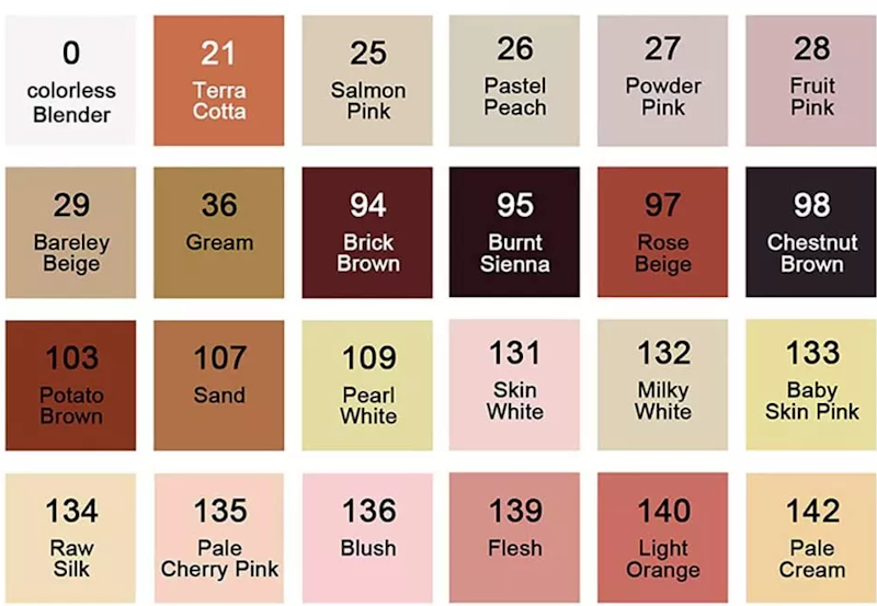 Skin Tone Dual-Tips Marker Pen 3