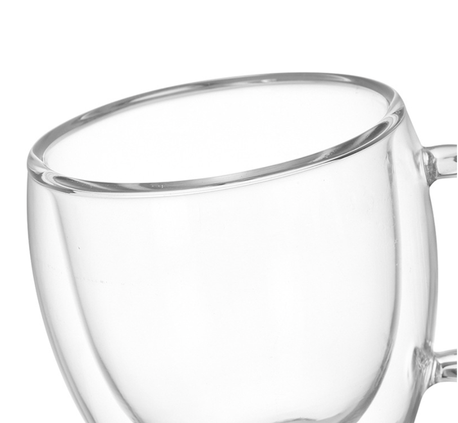 Thermo Coffee Glass Cup With Handle 2