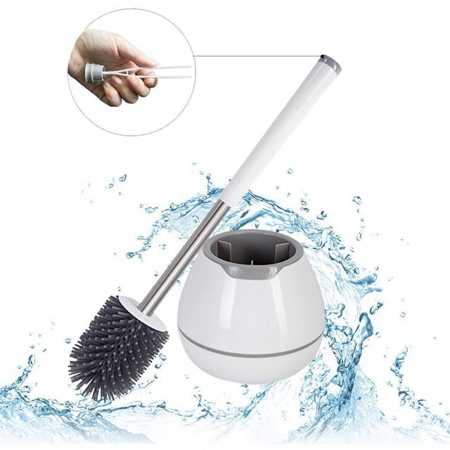 Toilet Brush and Holder Set With Tweezers 1