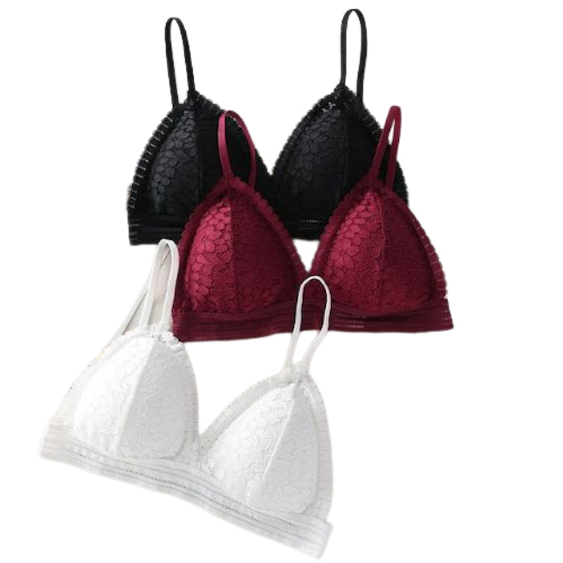 Sexy Deep V Lace Bralette 1