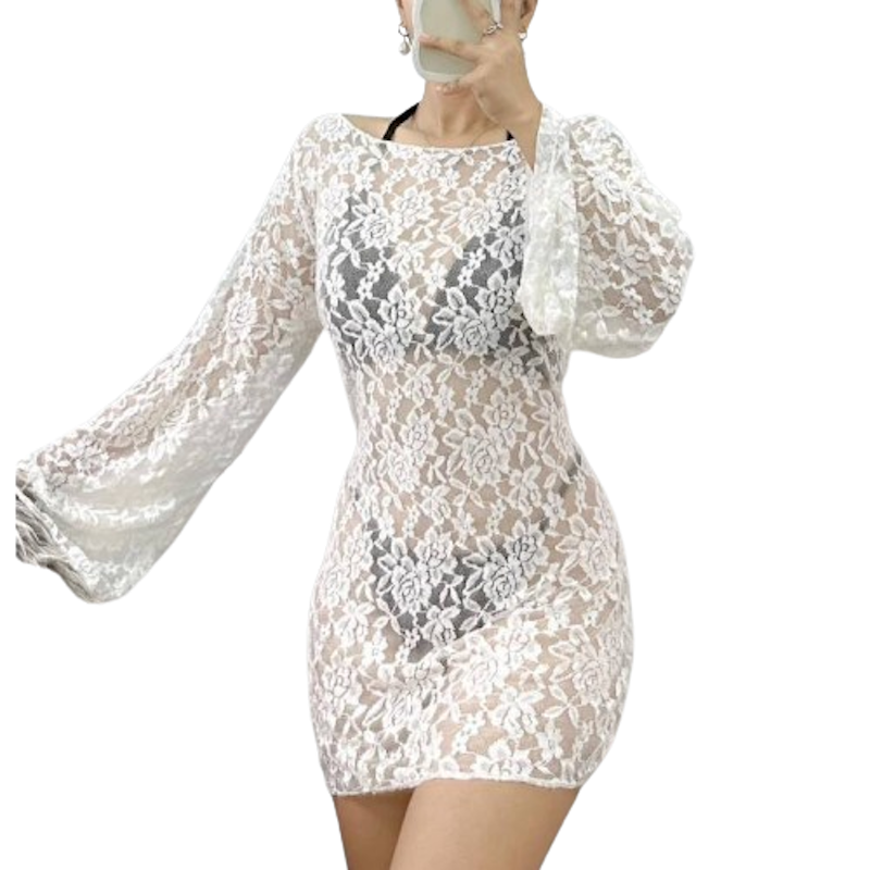 Longsleeve Lace Cover Up 1