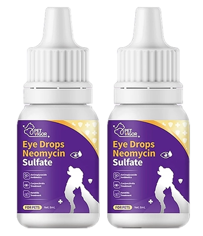 Neomycin Sulfate Eye Drops For Dogs & Cats Keratitis Eye Infection Tear Stain Remover	 1