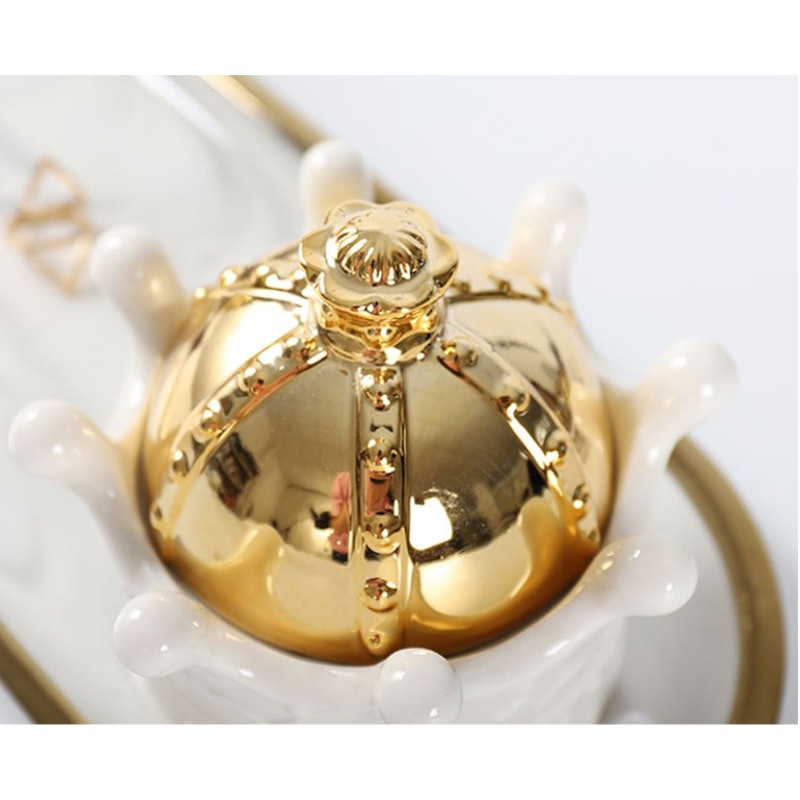 Golden Ceramic Jewelry Storage Box 5
