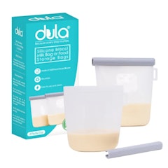 Reusable Silicone Breastmilk Baby Food Bag 7 oz 2 Pack