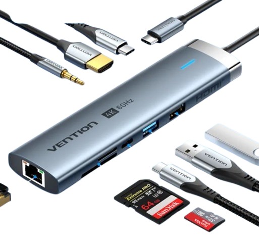 Type C Hub 9-in-1 USB-C Docking Station	  2