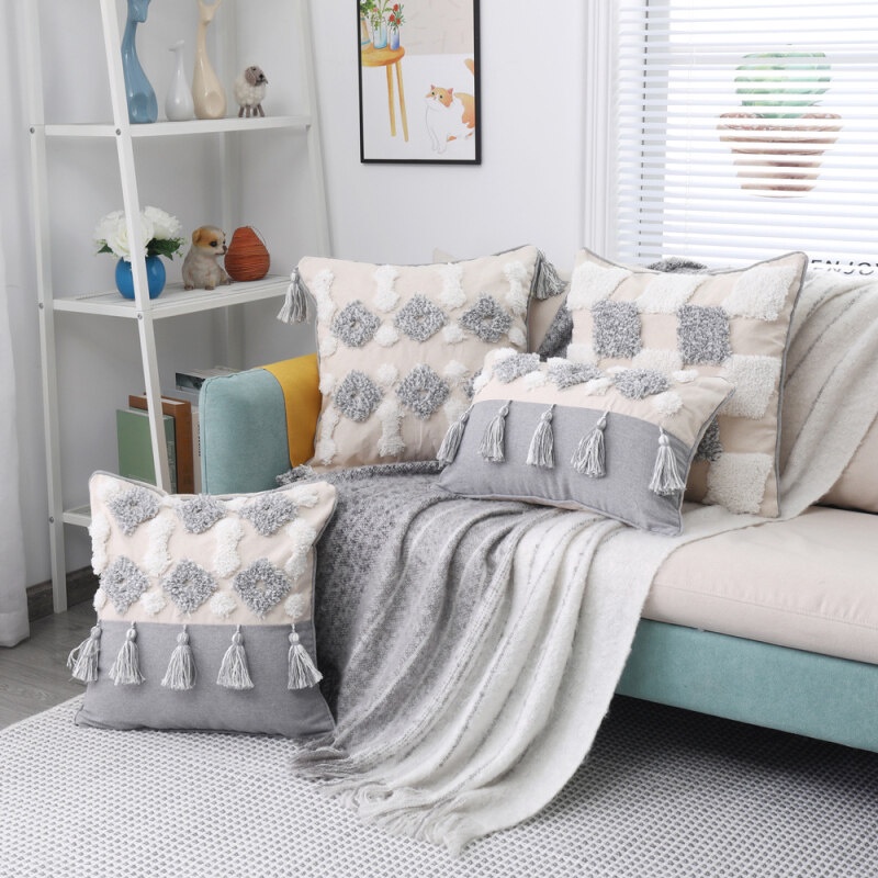 Morocco Tufted Boho Pillow Case 3