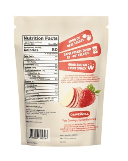 Apple Strawberry Yogurt Sphere Fruit Crunch 20g	  2