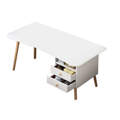 Study Desk With Shelf and Drawers