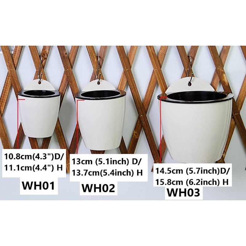 Heavy-Duty Wall Hanging Self Watering Pot 6
