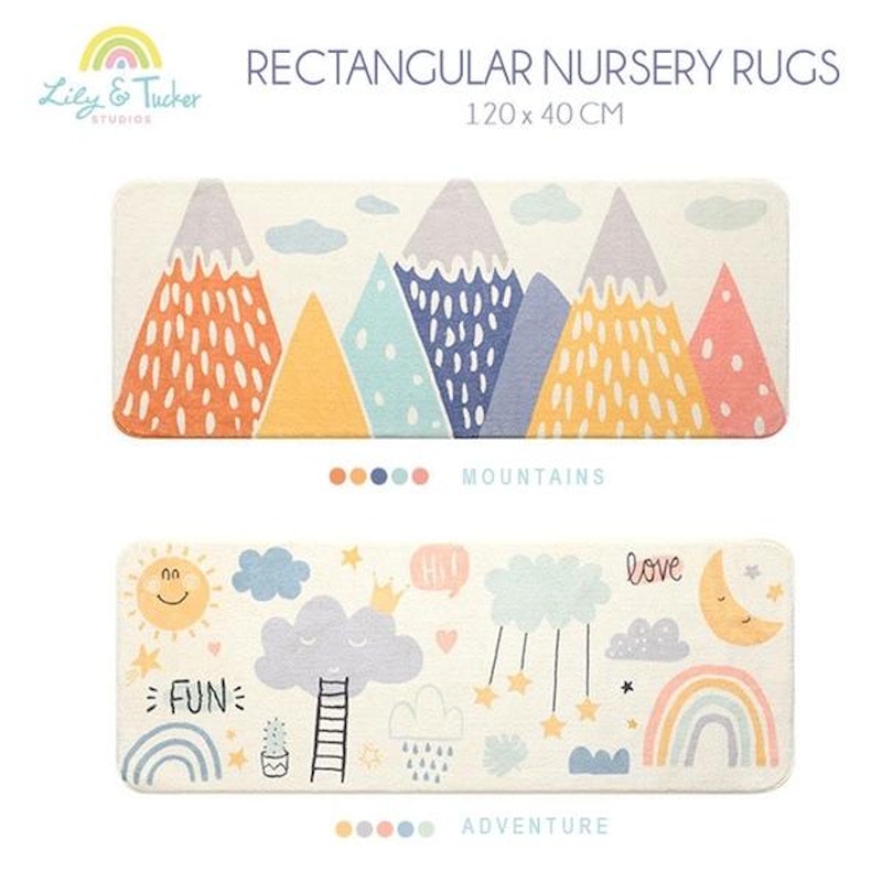 Printed Furry Nursery Rugs 3
