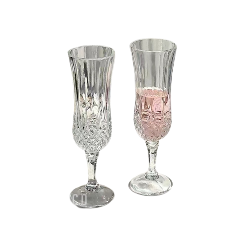 Big Wine Glasses | Set of 2 I Sparkling Wine Glasses I Wine Flutes I Ultra Premium, Hand Blown Crystal |Demi 14 Ounces, Size: One size, Clear