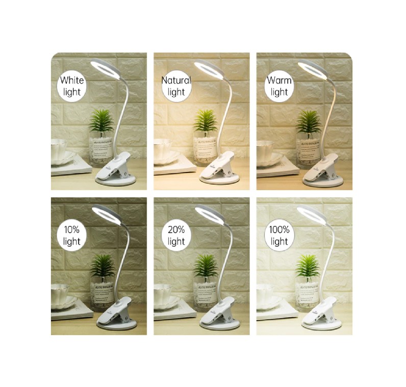 Clip LED Light USB 1250mAh Rechargeable	  4
