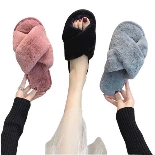 Rabbit Fur Japanese Plush Cotton Slipper 1