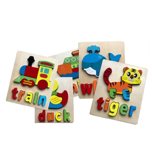 3D Wooden Jigsaw Puzzle with Spelling	 1