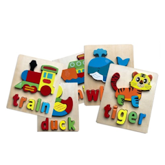 3D Wooden Jigsaw Puzzle with Spelling