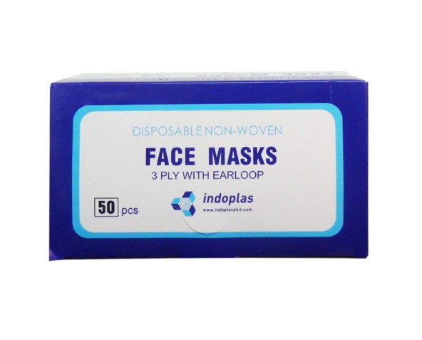 Disposable Face Mask 3-Ply with Earloop 	  3