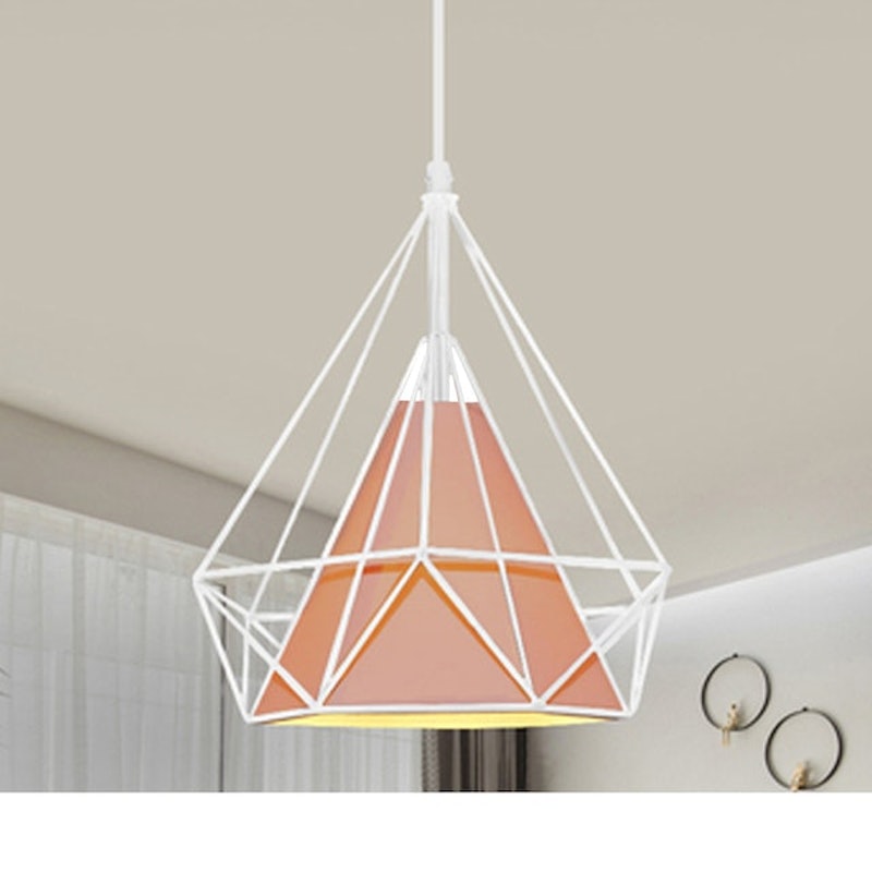 Industrial Cube Metal Pendant Diamond Light 2