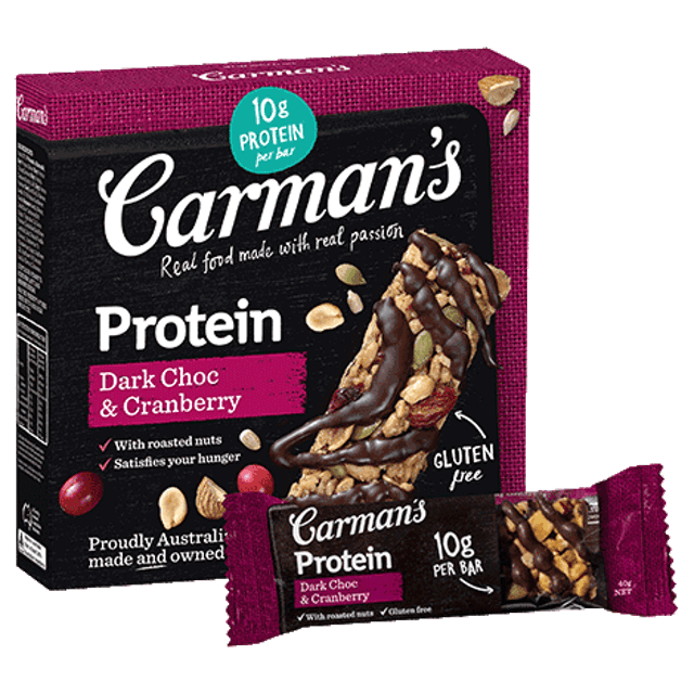 Dark Choc Cranberry Protein Bar 1