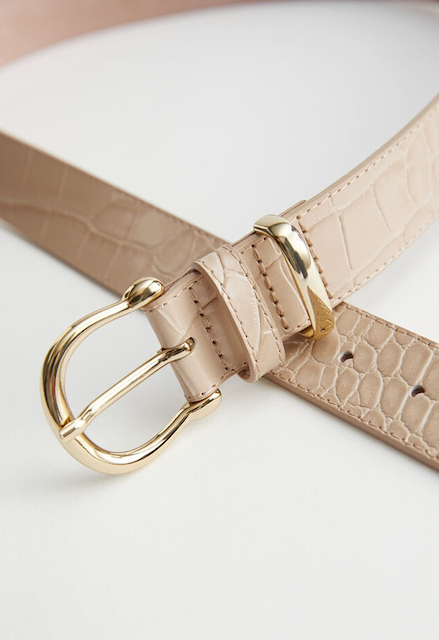 Croco Leather Belt 2