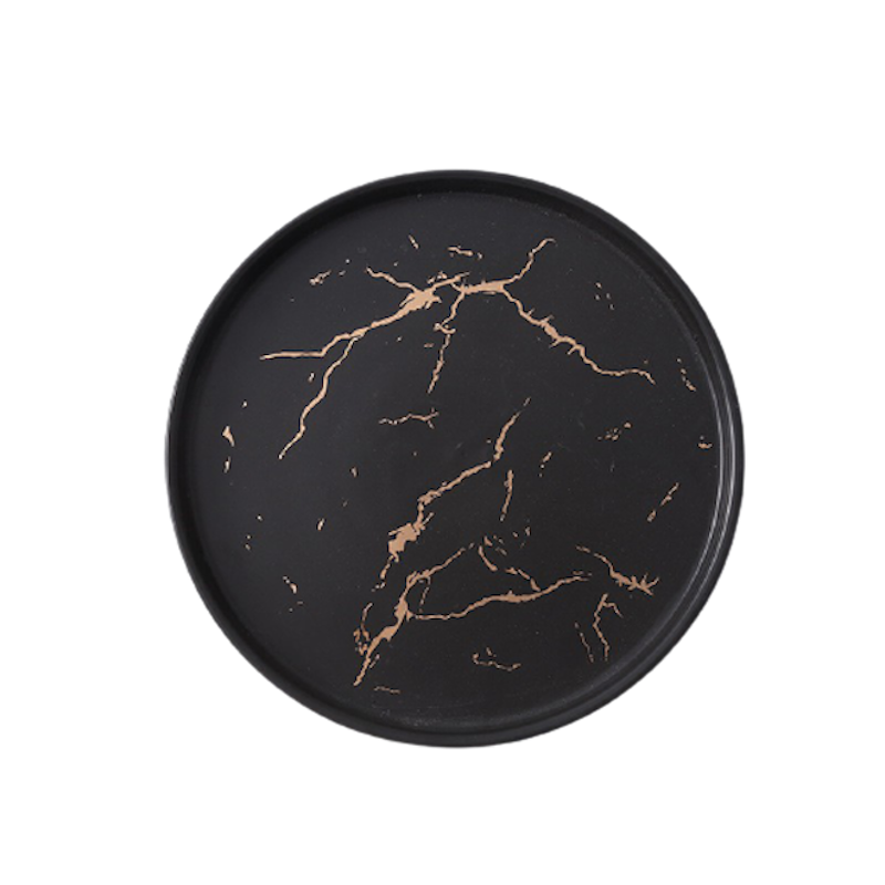 Round Marble Ceramic Plate 1