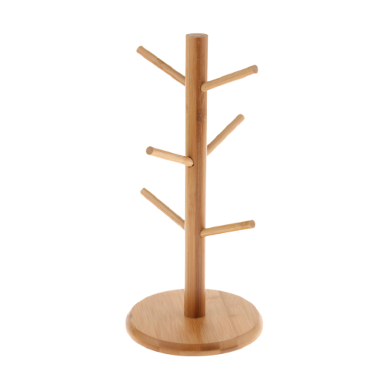 Bamboo Mug Tree Rack 1