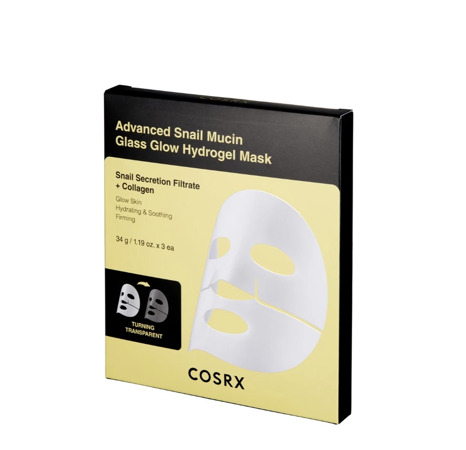 Advanced Snail Mucin Glass Glow Hydrogel Mask 1