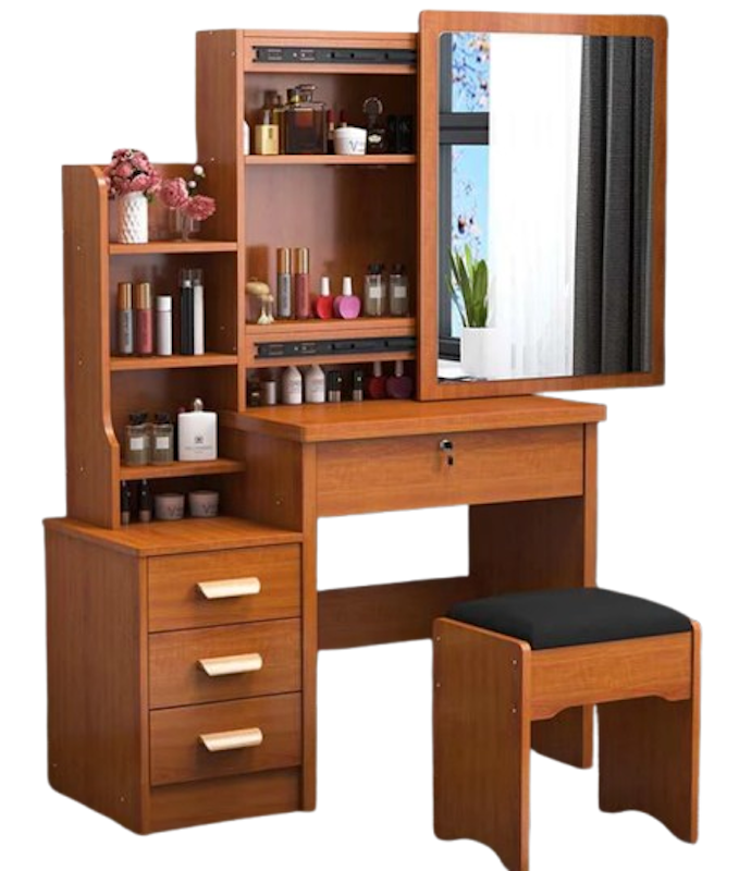 Vanity Dresser with Mirror and Chair 1
