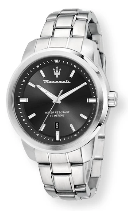 Successo 44mm Black Dial Silver Stainless Steel Men's Quartz Watch 1