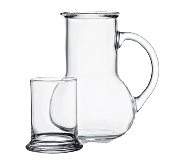 Oasis Glass Pitcher and Tumbler Set 1