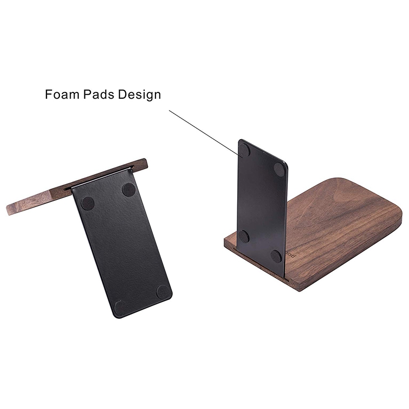 Wooden Bookends with Metal Base 3
