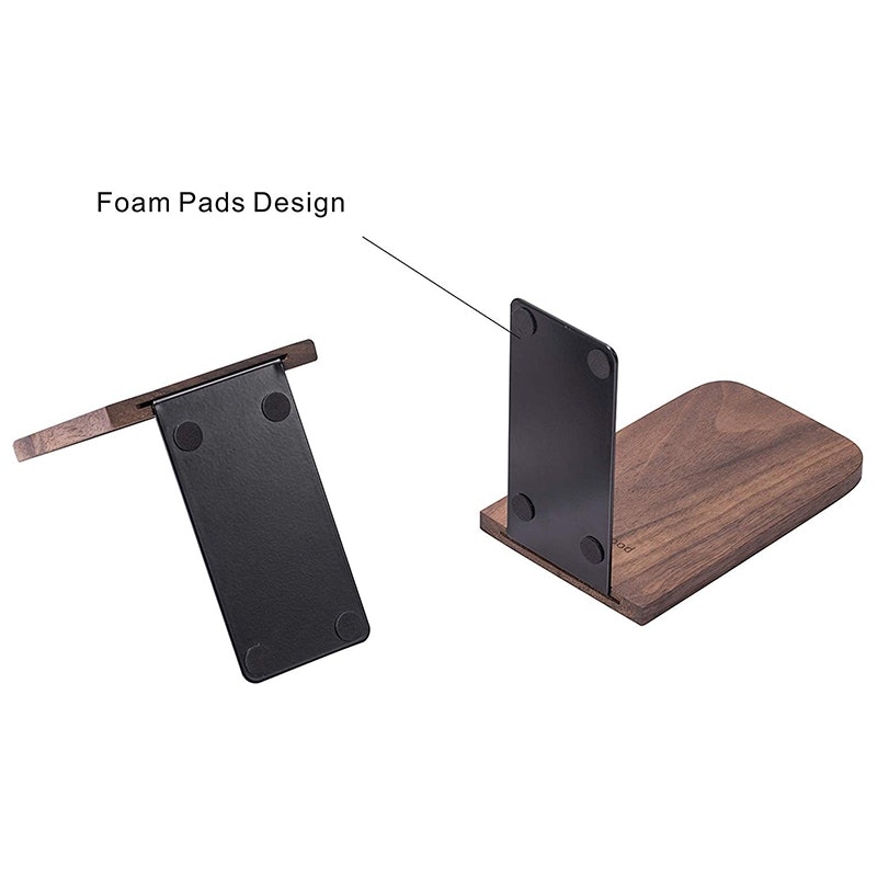 Wooden Bookends with Metal Base 3