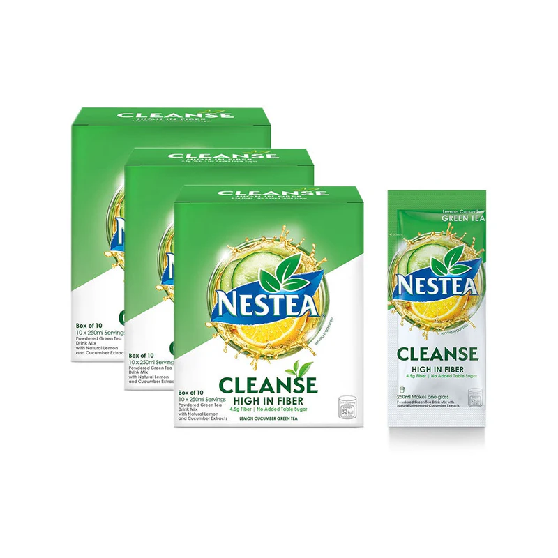 Cleanse Lemon Cucumber Powdered Green Tea With Fiber 1
