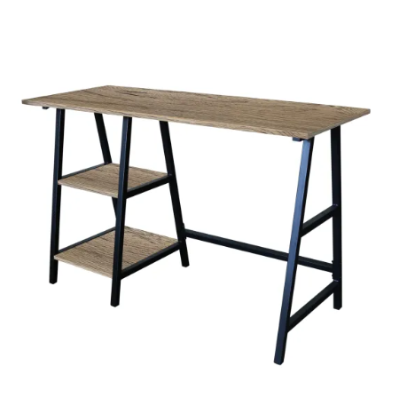 Study Table with 2-Tier Open Shelves 1
