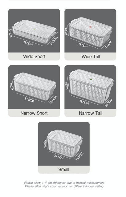 Refrigerator Organizer With Drainer Bins  4