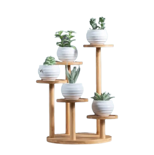 Wooden Tabletop Plant Stand	 1
