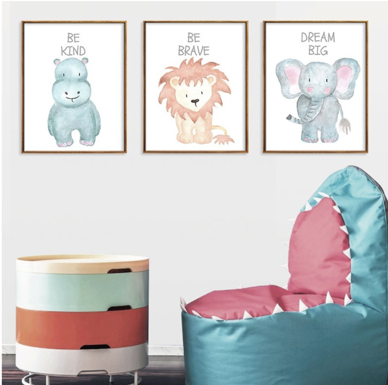 Cartoon Animal Canvas Paintings 2