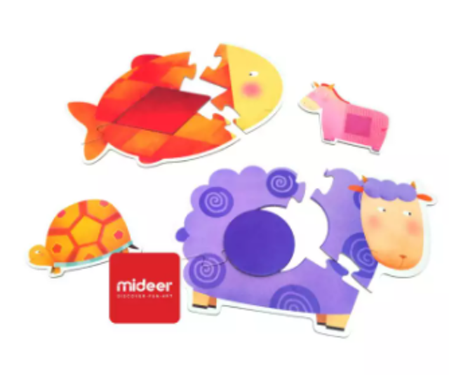 First Puzzle Animals Geometry Early Learning Educational Toy Jigsaw 5