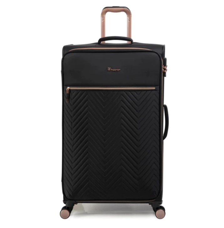 Lux-Lite Black Suitcase With Rose Gold Highlight (Large) 1
