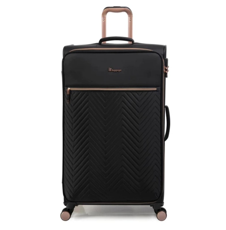 Lux-Lite Black Suitcase With Rose Gold Highlight (Large) 1