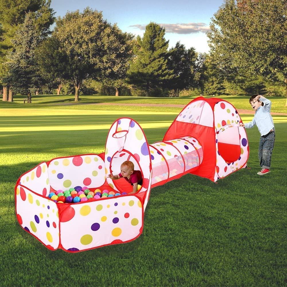 3-in-1 Kids Playhouse Tunnel Set 5