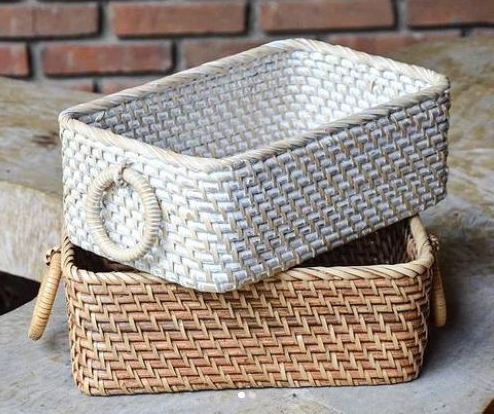 Rattan Basket With Round Handles 2