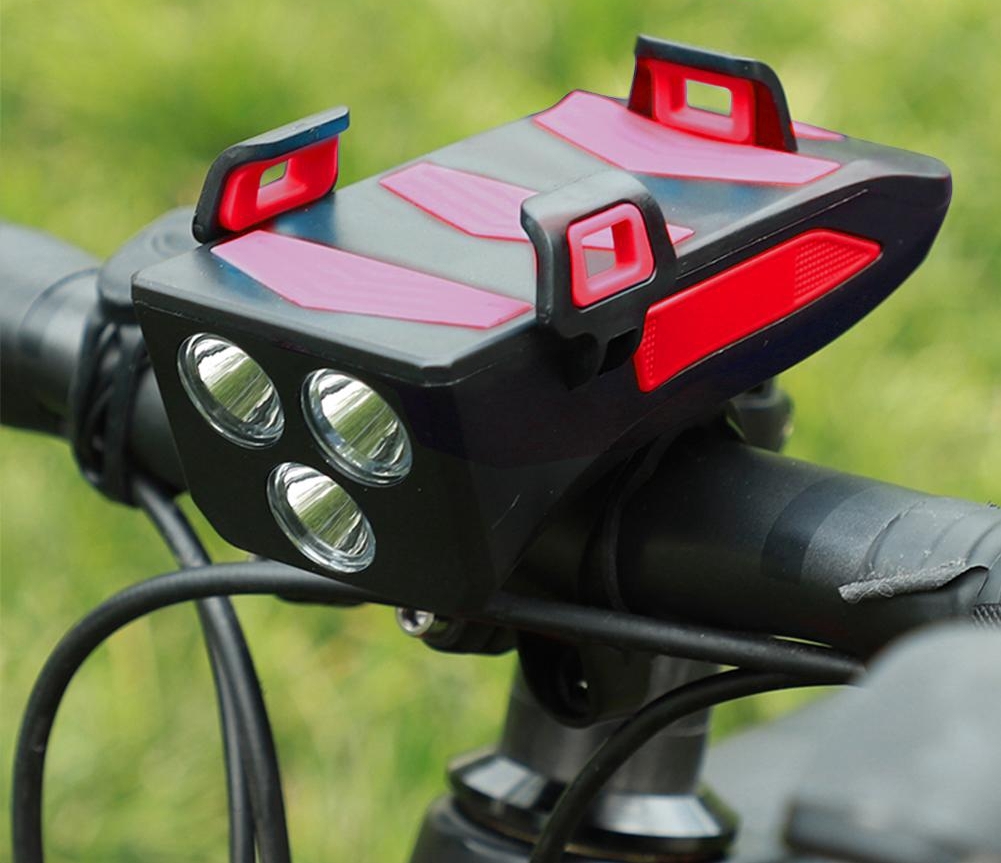 4-in-1 Bicycle Phone Holder Headlight 2