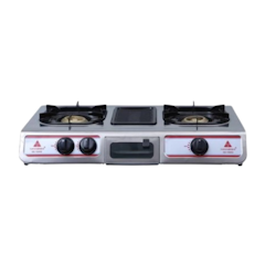 Double Burner Gas Stove With Griller