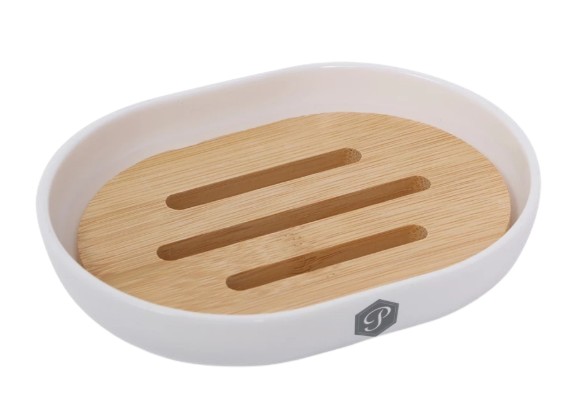 Bamboo Soap Dish 12.3 x 9.4 x 2.5cm	 1