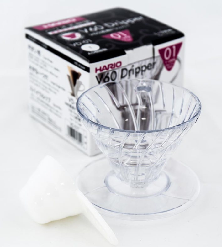 V60 Clear Plastic Coffee Dripper 3