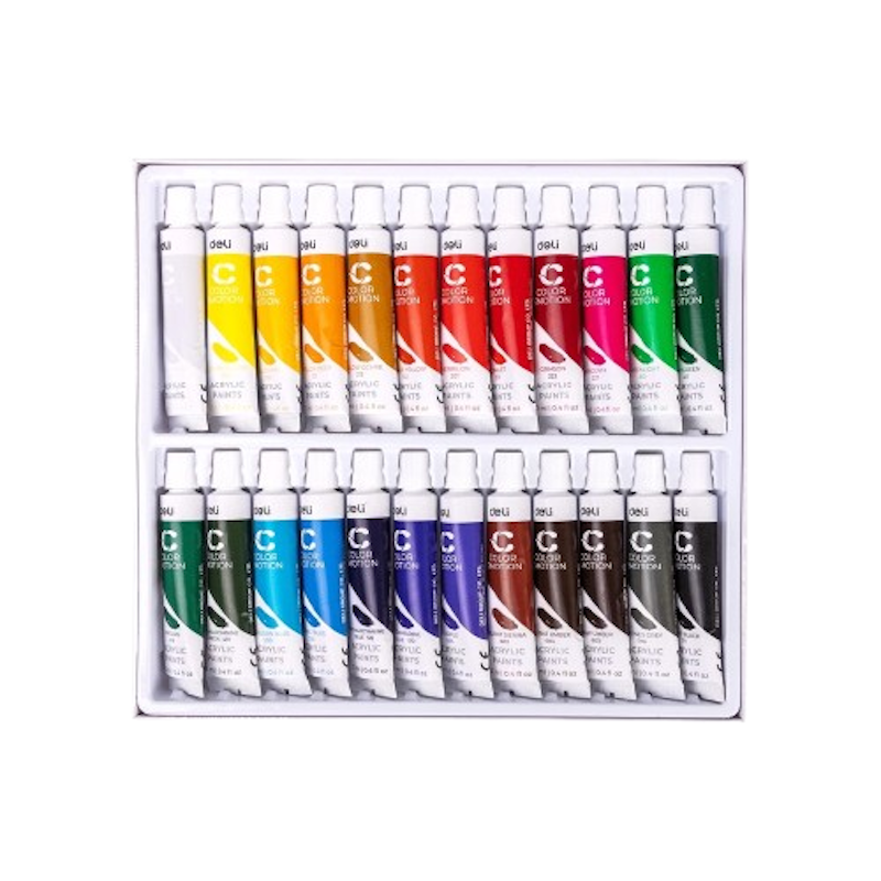 Acrylic Paint Set 12/24 Colors 12 mL 1