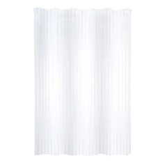 Polyester Shower Curtain in Stripe White
